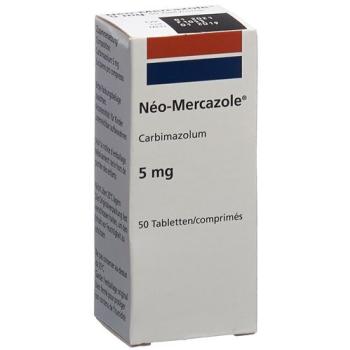 N&eacute;o-Mercazole Tabl 5 mg Ds 50 pcs