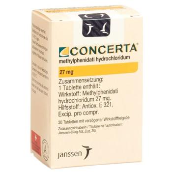 CONCERTA tabl 27 mg bottle 60 pcs