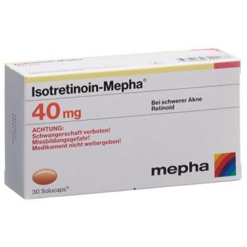 Isotretinoin-Mepha Solucaps 40 mg 100 pcs