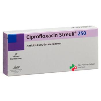 Ciprofloxacin Streuli Filmtabletten 250mg 20 Stück