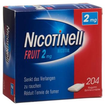 Nicotinell Gum 2 mg fruit 204 pcs