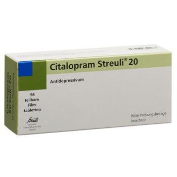 Citalopram Streuli 20 mg 98 filmtablets