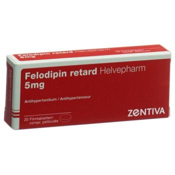 Felodipine retard Helvepharm Ret Filmtabl 5 mg 20 pcs