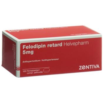 Felodipine retard Helvepharm Ret Filmtabl 5 mg 100 pcs