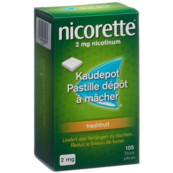 Nicorette Freshfruit Kaudepots 2 mg 105 pcs