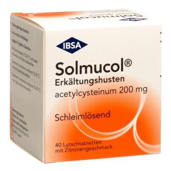 Solmucol cold cough lozenges 200 mg 40 pieces