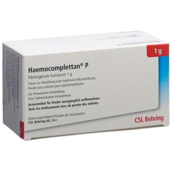 Haemocomplettan P dry sub 1 g i.v. bottle