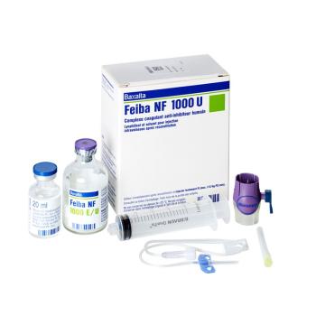 Feiba NF dry sub 1000 E with solvent penetration
