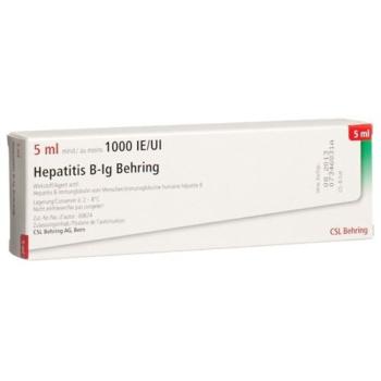 Hepatitis B immunoglobulin Behring 1000 IU Fertspr 5 ml