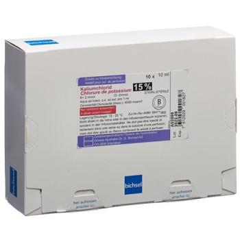 Potassium Chloride Bichsel 15% Sterile 10amp 10ml