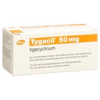 Tygacil Dry Sub 50 mg Penetration 10 pcs
