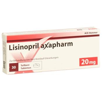 Lisinopril Axapharm Tabl 20 mg 30 pcs