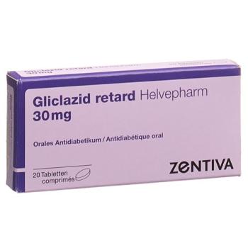 Gliclazide retard Helvepharm Ret Tabl 30 mg 20 pcs