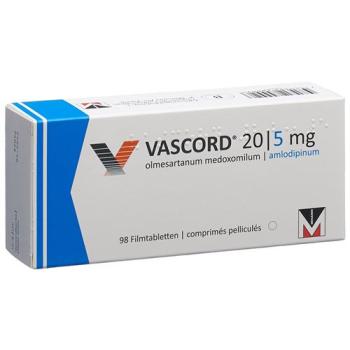 Vascord Filmtablet 20/5 mg 98 pcs