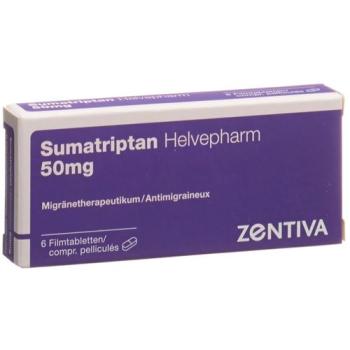 Sumatriptan Helvepharm Filmtabl 50 mg 6 pcs
