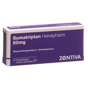 Sumatriptan Helvepharm Filmtabl 50 mg 12 pcs