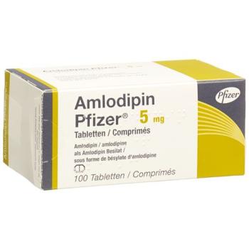 Amlodipine Pfizer Tabl 5 mg 100 pcs