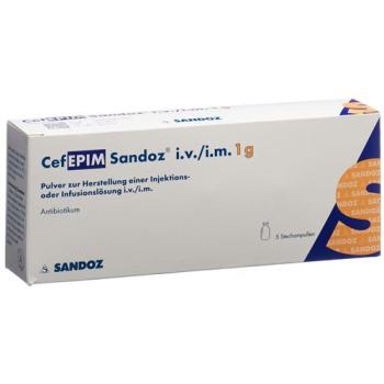 Cefepim Sandoz dry sub 1 g through 5 pcs