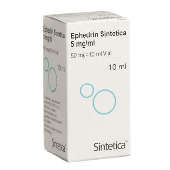 Ephedrine Sintetica Inj L&ouml;s 50 mg/10ml Vial 10 ml