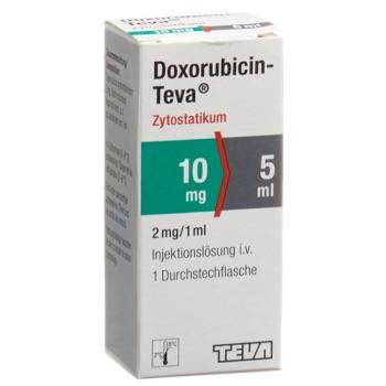 Doxorubicin-Teva Inj L&ouml;s 10mg/5ml perf 5ml