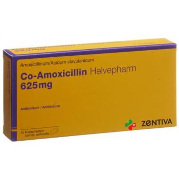 CO Amoxicillin Helvepharm 625 mg 10 filmtablets 