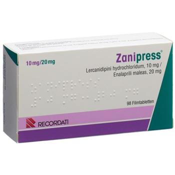 Zanipress Filmtablet 10/20 mg 98 pcs