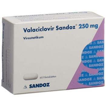 Valaciclovir Sandoz film tablets 250 mg 60 pcs