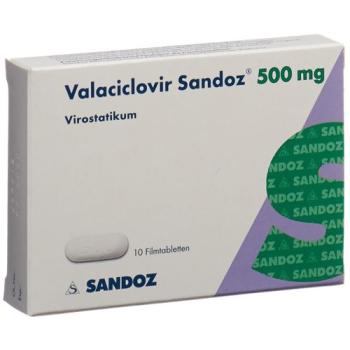 Valaciclovir Sandoz film tablets 500 mg 10 pcs
