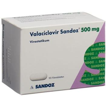 Valaciclovir Sandoz film tablets 500 mg 90 pcs