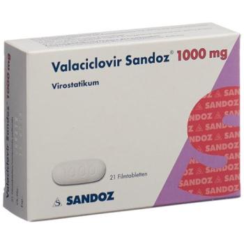 Valaciclovir Sandoz film tablets 1000 mg 21 pcs