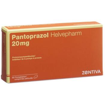 Pantoprazol Helvepharm 20 mg 60 filmtablets