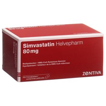 Simvastatin Helvepharm Filmtabl 80 mg 100 pcs