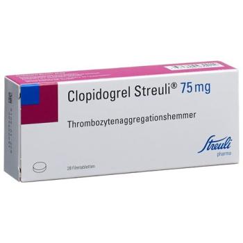 Clopidogrel Streuli film tablets 75 mg 28 pcs