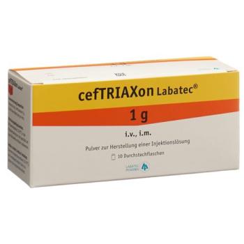 Ceftriaxone Labatec dry sub 1 g permeate 10 pcs