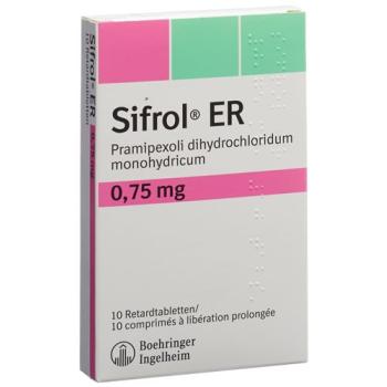 Sifrol ER Ret Tabl 0.75 mg 10 pcs