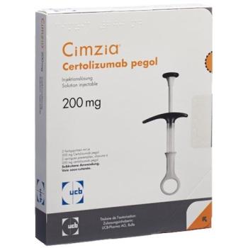 Cimzia Inj Loes 200mg/ml 2 Fertspr 1ml