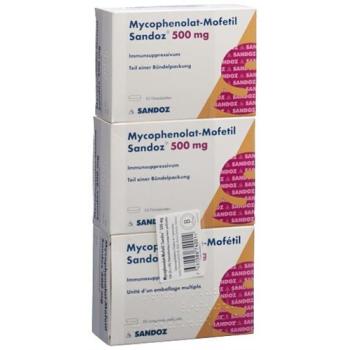 Mycophenolate mofetil Sandoz Filmtabl 500 mg 150 pcs