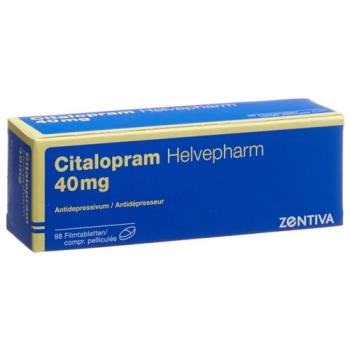 Citalopram Helvepharm Filmtabl 40 mg 98 pcs