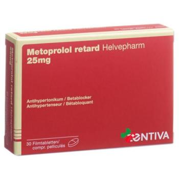 Metoprolol Helvepharm Retard 25 mg 30 filmtablets
