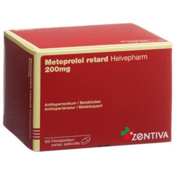 Metoprolol Helvepharm Retard 200 mg 100 filmtablets