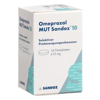 Omeprazol MUT Sandoz Filmtabl 10 mg Ds 14 pcs