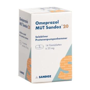 Omeprazol MUT Sandoz Filmtabl 20 mg Ds 14 pcs