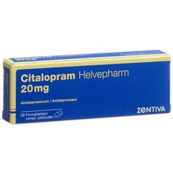 Citalopram Helvepharm Filmtabl 20 mg 28 pcs