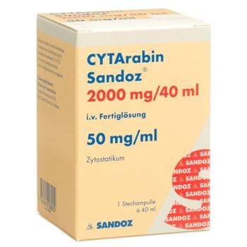 Cytarabine Sandoz Inj L&ouml;s 2000 mg/40ml Durchstf