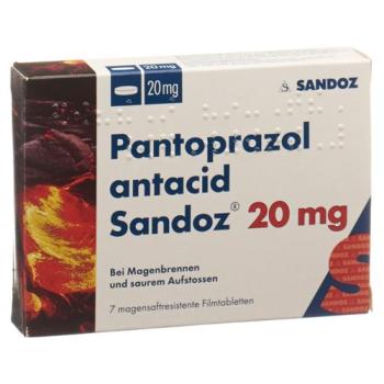 Pantoprazole antacid Sandoz film-coated tablets 20 mg 7 pcs