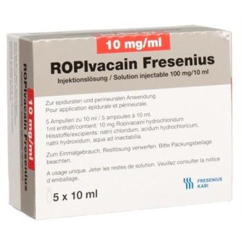Ropivacaine Fresenius Inj L&ouml;s 10 mg/ml 10ml ampoules 5 pcs
