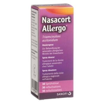 Nasacort Allergo nasal spray dosing spray 30 doses