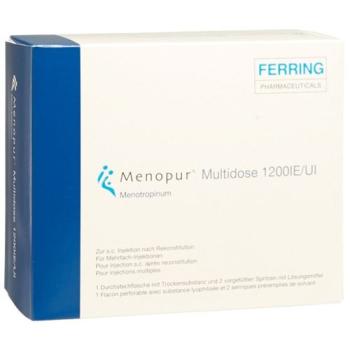 Menopur Multidose dry sub 1200 IU with solvent penetration