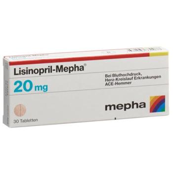Lisinopril-Mepha Tabl 20 mg 100 pcs