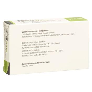 Venlafaxine Pfizer ER Ret Kaps 37.5 mg 7 pcs